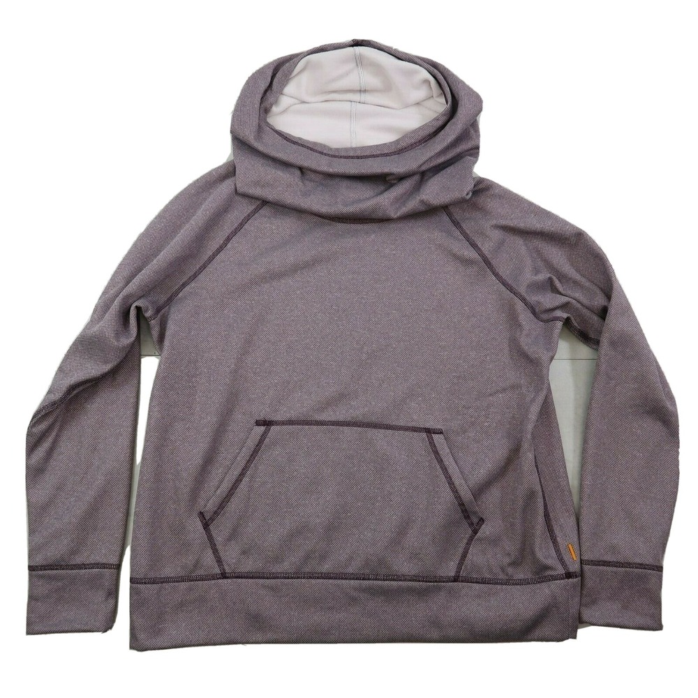 Lucy Women's Athletic Cowl Neck Pullover Sweatshirt Purple Size Large